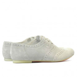 Scarpe casual da donna 186 velour grigio chiaro