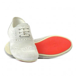 Scarpe casual da donna 186 velour grigio chiaro