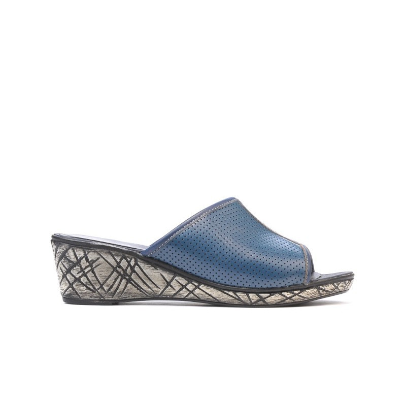 Sandali donna 5004p indaco perforato