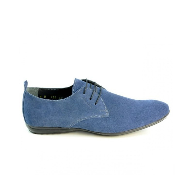 Scarpe casual uomo 794 indaco velluto