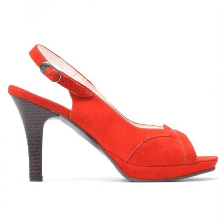 Sandali donna 1052 rosso camoscio