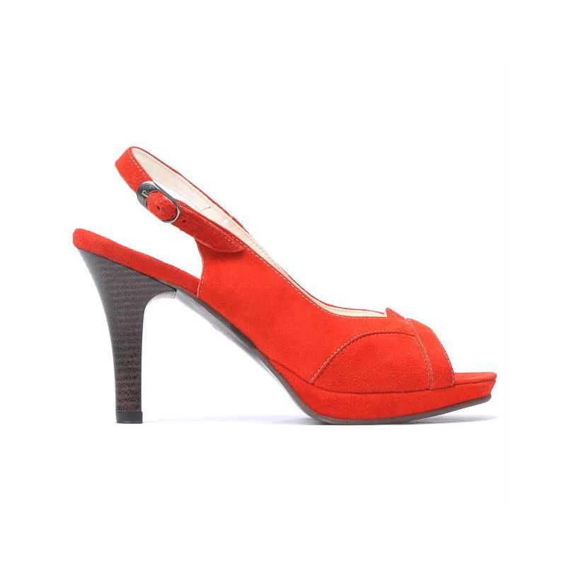 Sandali donna 1052 rosso camoscio