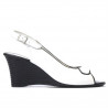 Sandali donna 596 bianco+nero