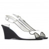 Sandali donna 596 bianco+nero