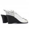 Sandali donna 596 bianco+nero