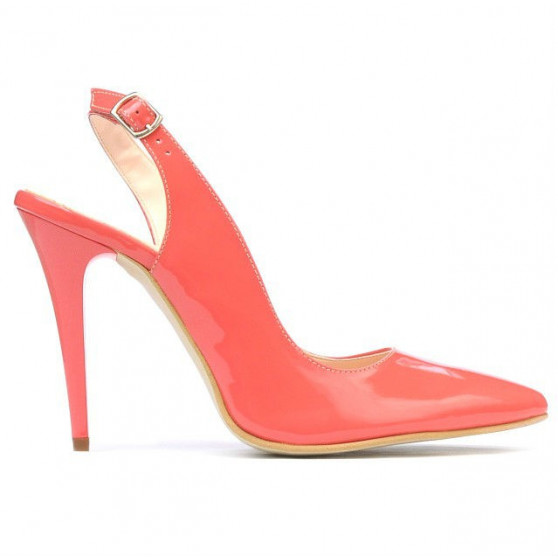 Sandali donna 1235 vernice rosso corallo