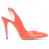Sandali donna 1235 vernice rosso corallo