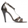 Sandali donna 1239-1s vernice marrone perla