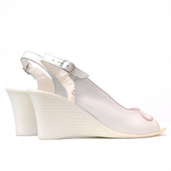 Sandali donna 596 bianco perla