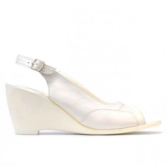 Sandali donna 599 bianco perla