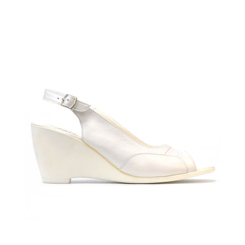 Sandali donna 599 bianco perla