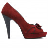 Sandali donna 1099 bordeaux antilope+nero