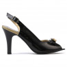 Sandali donna 1224 vernice nero+beige