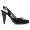 Sandali donna 1077 nero antilope+lacca nera