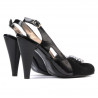 Sandali donna 1077 nero antilope+lacca nera