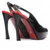 Sandali donna 1215 vernice nero+rosso