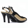 Sandali donna 1225 vernice nero+beige