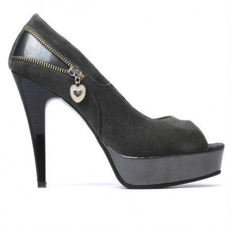 Sandali donna 1202 grigio antilope + vernice grigia