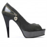 Sandali donna 1202 grigio antilope + vernice grigia
