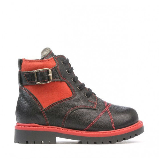 Stivaletti bambini piccoli 21c biz nero+rosso