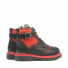 Stivaletti bambini piccoli 21c nero+rosso