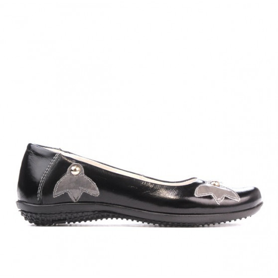 Scarpe bambini 117 vernice nero+grigio