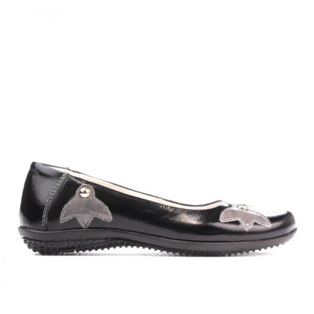 Scarpe bambini 117 vernice nero+grigio