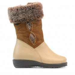 Stivaletti bambini piccoli 24c beige combinato