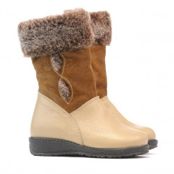 Stivaletti bambini piccoli 24c beige combinato