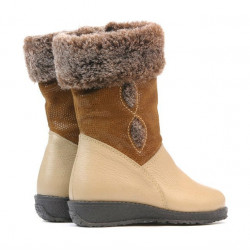 Stivaletti bambini piccoli 24c beige combinato