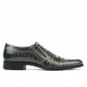 Scarpe eleganti adolescenti 389 vernice grigia combinata