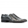 Scarpe eleganti adolescenti 389 vernice grigia combinata