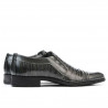 Scarpe eleganti adolescenti 389 vernice grigia combinata