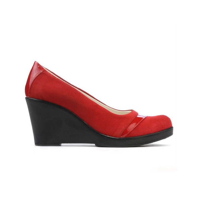 Scarpe casual donna 647 rosso velluto