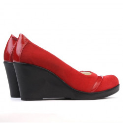 Scarpe casual donna 647 rosso velluto