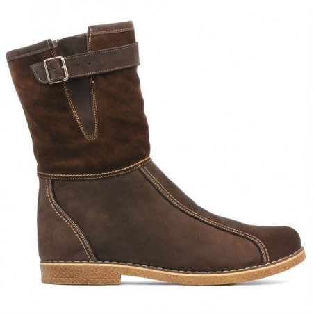 Stivaletti donna 3249 bufo caffè combinato