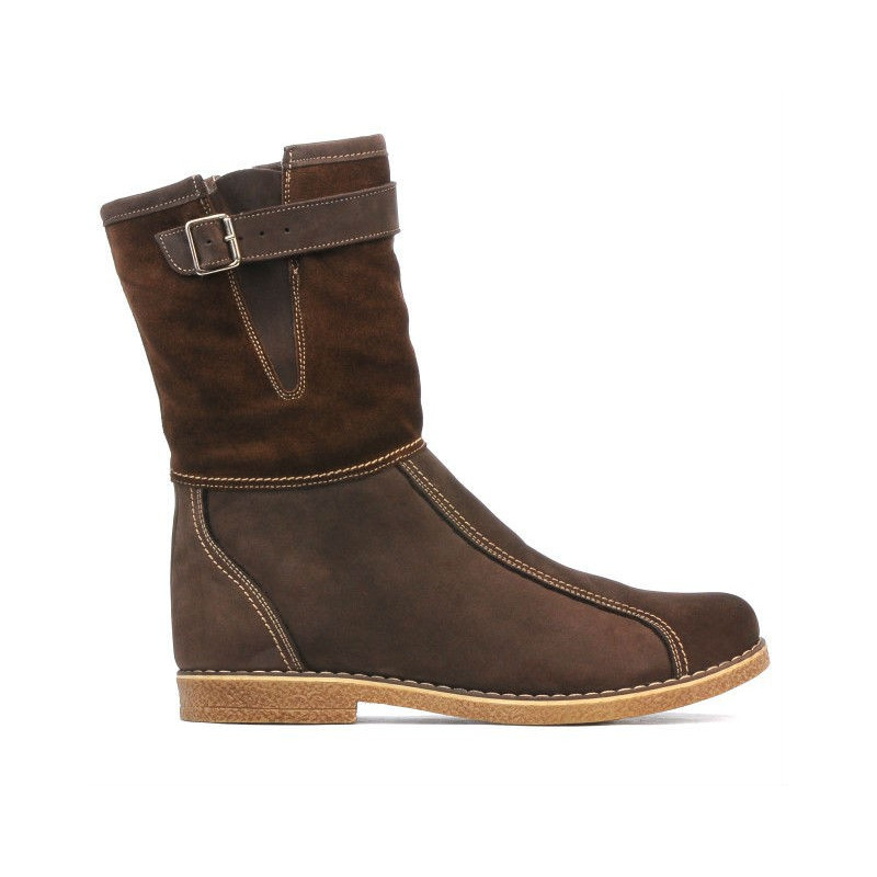 Stivaletti donna 3249 bufo caffè combinato
