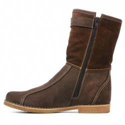 Stivaletti donna 3249 bufo caffè combinato