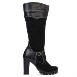 Stivali donna 1140 nero antilope combinato