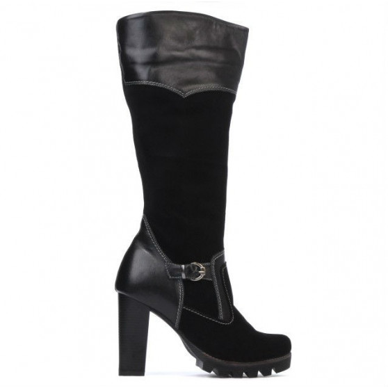 Stivali donna 1140 nero antilope combinato