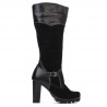 Stivali donna 1140 nero antilope combinato