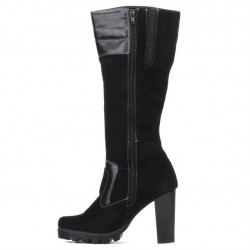 Stivali donna 1140 nero antilope combinato