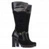 Stivali donna 1140 nero antilope combinato