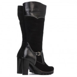 Stivali donna 1140 nero antilope combinato