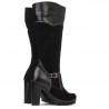 Stivali donna 1140 nero antilope combinato