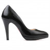 Scarpe eleganti donna 1233 vernice nera satinata