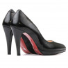 Scarpe eleganti donna 1233 vernice nera satinata