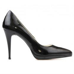 Scarpe eleganti donna 1244 vernice nera satinata