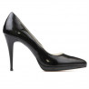 Scarpe eleganti donna 1244 vernice nera satinata