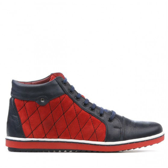 Stivaletti donna 3283 indigo+rosso